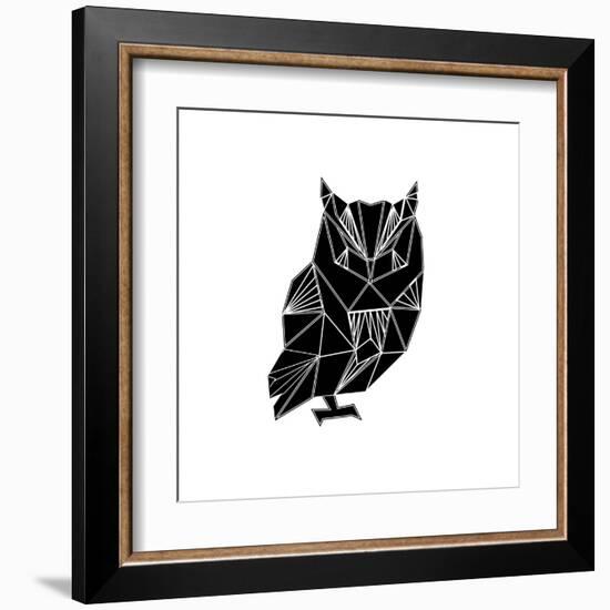 Black Owl Polygon-Lisa Kroll-Framed Art Print