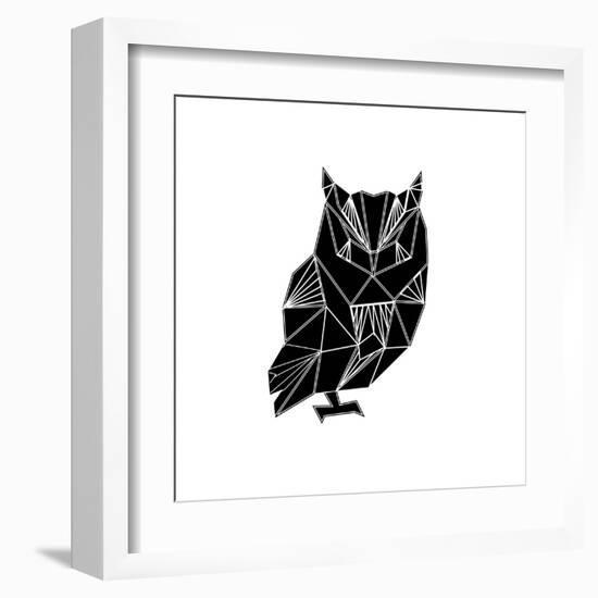 Black Owl Polygon-Lisa Kroll-Framed Art Print