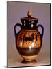 Black painted Athenian amphora with scene from the cult of Dionysus-Werner Forman-Mounted Giclee Print