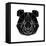 Black Panda-Lisa Kroll-Framed Stretched Canvas