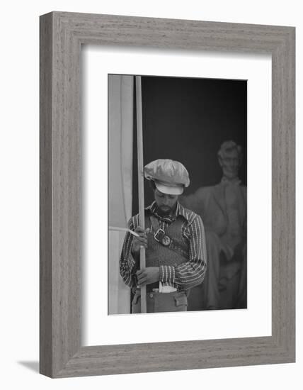 Black Panther Convention, Lincoln Memorial, 1970-Thomas J. O'halloran-Framed Photographic Print