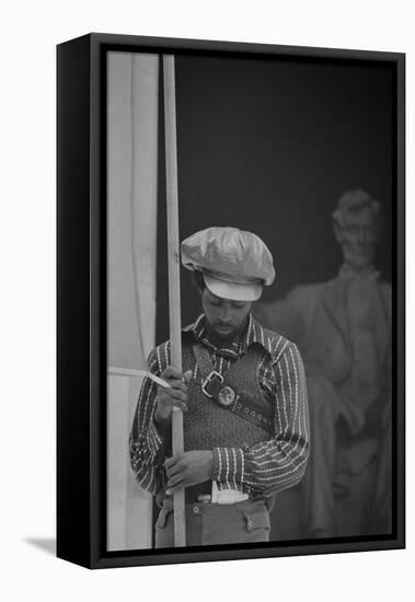 Black Panther Convention, Lincoln Memorial, 1970-Thomas J. O'halloran-Framed Premier Image Canvas