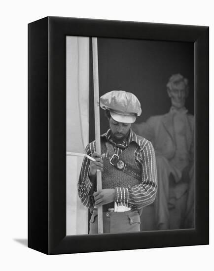 Black Panther Convention, Lincoln Memorial-Thomas J^ O'halloran-Framed Stretched Canvas