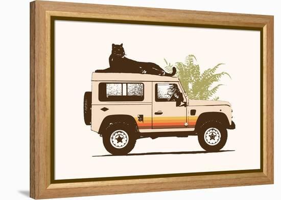 Black Panther on Car-Florent Bodart-Framed Premier Image Canvas