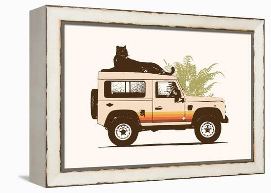 Black Panther on Car-Florent Bodart-Framed Premier Image Canvas