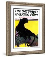 "Black Panther," Saturday Evening Post Cover, August 13, 1932-Lynn Bogue Hunt-Framed Giclee Print