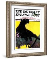 "Black Panther," Saturday Evening Post Cover, August 13, 1932-Lynn Bogue Hunt-Framed Giclee Print