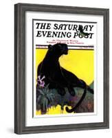 "Black Panther," Saturday Evening Post Cover, August 13, 1932-Lynn Bogue Hunt-Framed Giclee Print