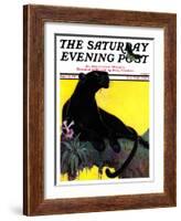 "Black Panther," Saturday Evening Post Cover, August 13, 1932-Lynn Bogue Hunt-Framed Giclee Print