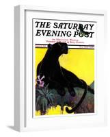 "Black Panther," Saturday Evening Post Cover, August 13, 1932-Lynn Bogue Hunt-Framed Giclee Print