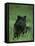 Black Panther Sitting in Grass-DLILLC-Framed Premier Image Canvas