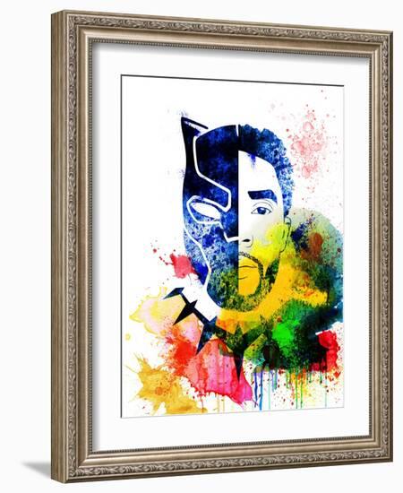 Black Panther Watercolor I-Jack Hunter-Framed Art Print