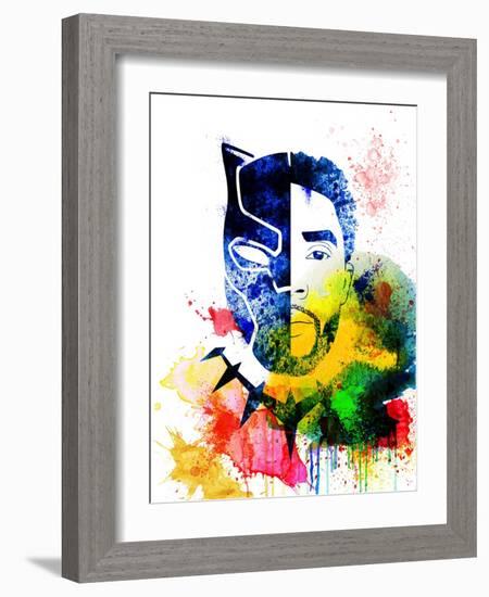 Black Panther Watercolor I-Jack Hunter-Framed Art Print