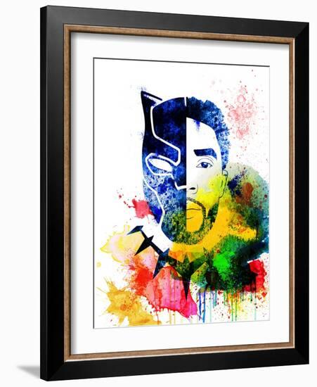 Black Panther Watercolor I-Jack Hunter-Framed Art Print