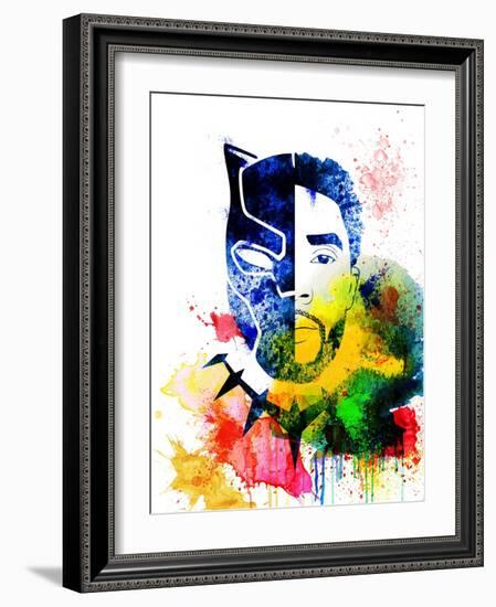 Black Panther Watercolor I-Jack Hunter-Framed Art Print