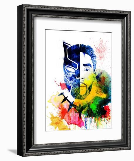 Black Panther Watercolor I-Jack Hunter-Framed Premium Giclee Print