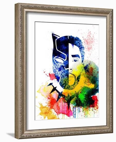 Black Panther Watercolor I-Jack Hunter-Framed Art Print