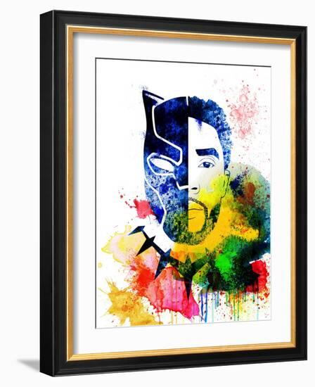 Black Panther Watercolor I-Jack Hunter-Framed Art Print