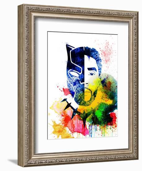 Black Panther Watercolor I-Jack Hunter-Framed Premium Giclee Print