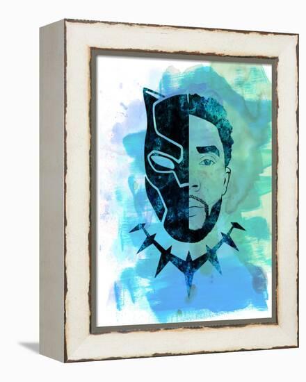 Black Panther Watercolor-Jack Hunter-Framed Stretched Canvas