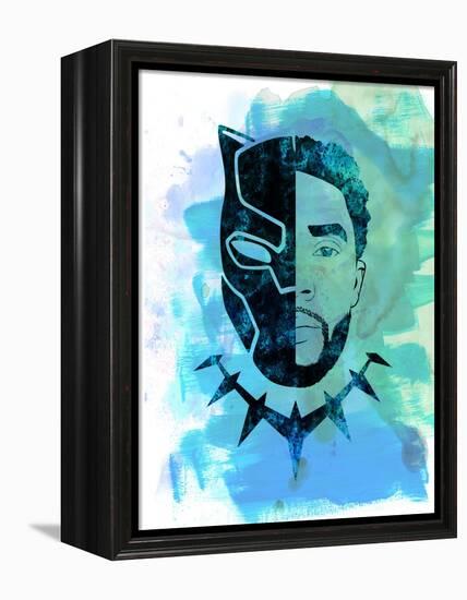 Black Panther Watercolor-Jack Hunter-Framed Stretched Canvas