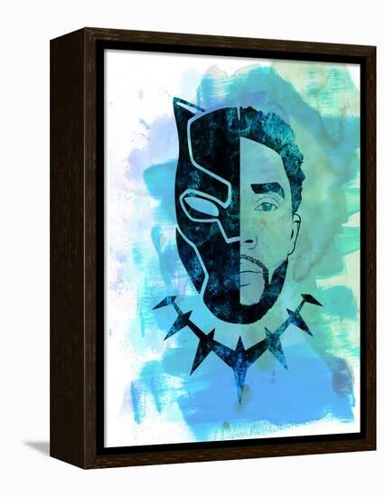 Black Panther Watercolor-Jack Hunter-Framed Stretched Canvas