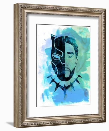 Black Panther Watercolor-Jack Hunter-Framed Premium Giclee Print