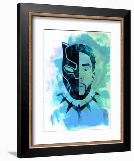 Black Panther Watercolor-Jack Hunter-Framed Premium Giclee Print