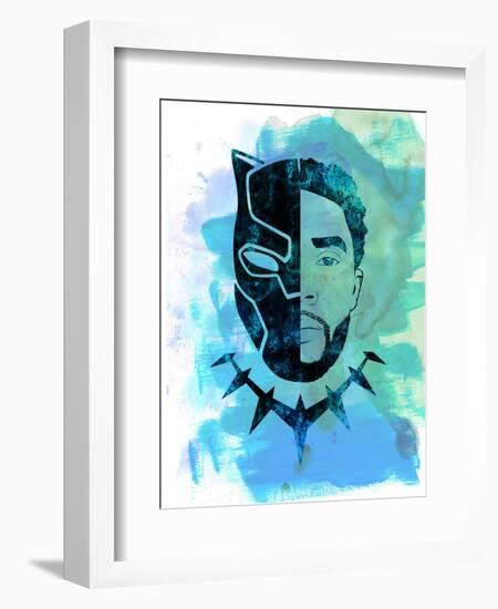 Black Panther Watercolor-Jack Hunter-Framed Premium Giclee Print