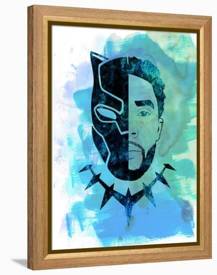 Black Panther Watercolor-Jack Hunter-Framed Stretched Canvas