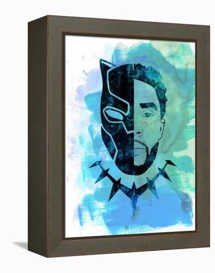 Black Panther Watercolor-Jack Hunter-Framed Stretched Canvas