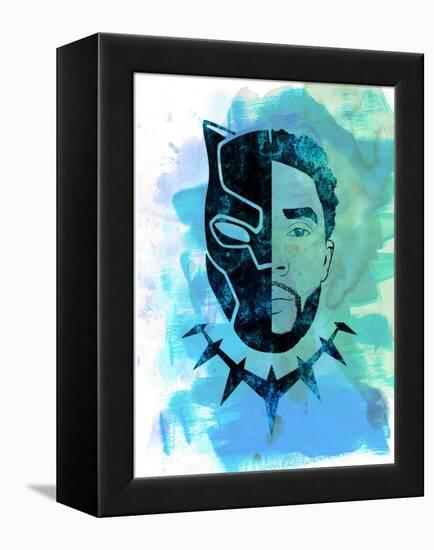 Black Panther Watercolor-Jack Hunter-Framed Stretched Canvas