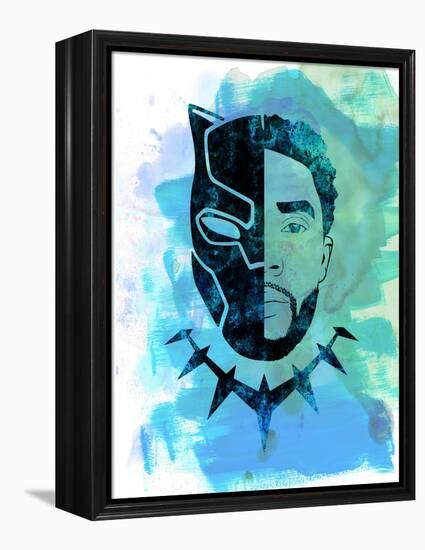 Black Panther Watercolor-Jack Hunter-Framed Stretched Canvas