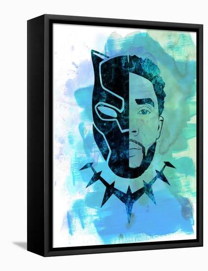 Black Panther Watercolor-Jack Hunter-Framed Stretched Canvas