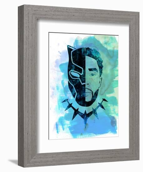 Black Panther Watercolor-Jack Hunter-Framed Premium Giclee Print