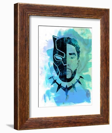 Black Panther Watercolor-Jack Hunter-Framed Premium Giclee Print