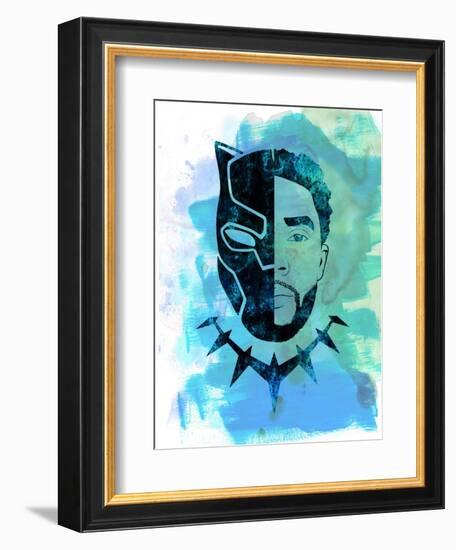 Black Panther Watercolor-Jack Hunter-Framed Premium Giclee Print