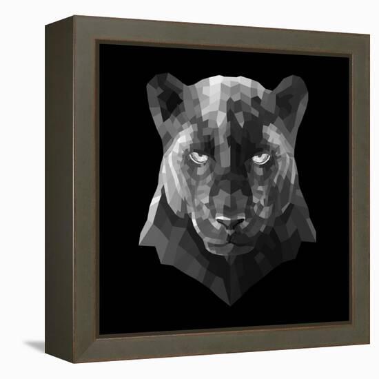 Black Panther-Lisa Kroll-Framed Stretched Canvas