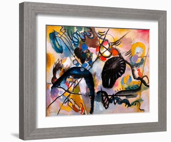 Black Patch, 1912-Wassily Kandinsky-Framed Giclee Print