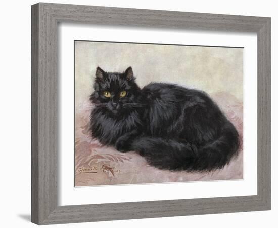 Black Persian Cat-null-Framed Art Print