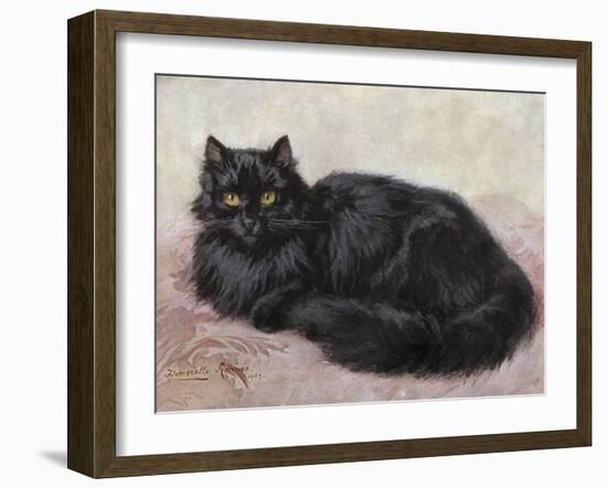 Black Persian Cat-null-Framed Art Print