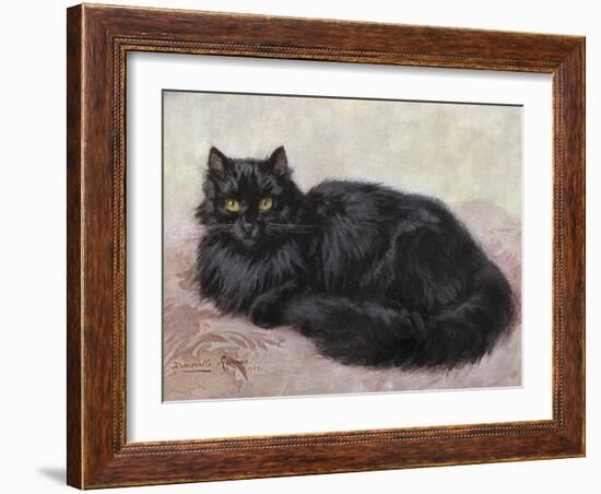 Black Persian Cat-null-Framed Art Print