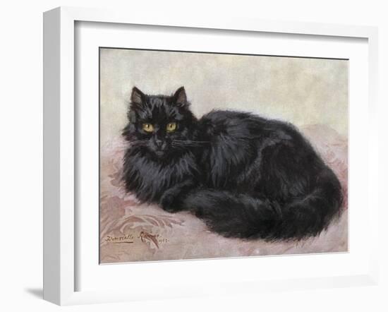 Black Persian Cat-null-Framed Art Print