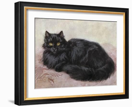 Black Persian Cat-null-Framed Art Print