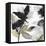 Black Petals Gold Leaves I-Asia Jensen-Framed Stretched Canvas