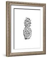 Black Pineapple-Jetty Printables-Framed Art Print