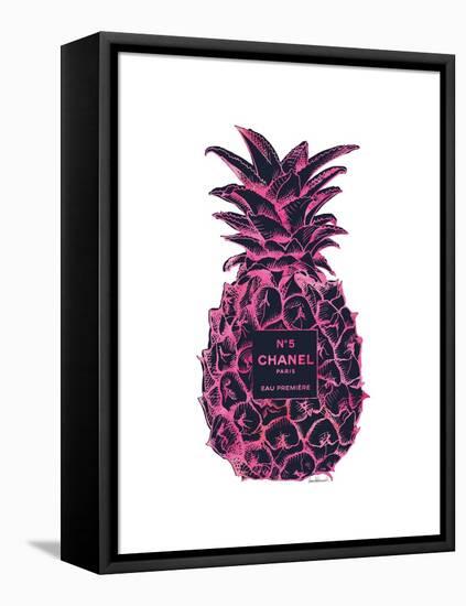 Black Pink Pineapple-Amanda Greenwood-Framed Stretched Canvas