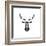 Black Polygon Deer-Lisa Kroll-Framed Art Print