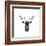 Black Polygon Deer-Lisa Kroll-Framed Art Print