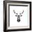 Black Polygon Deer-Lisa Kroll-Framed Art Print
